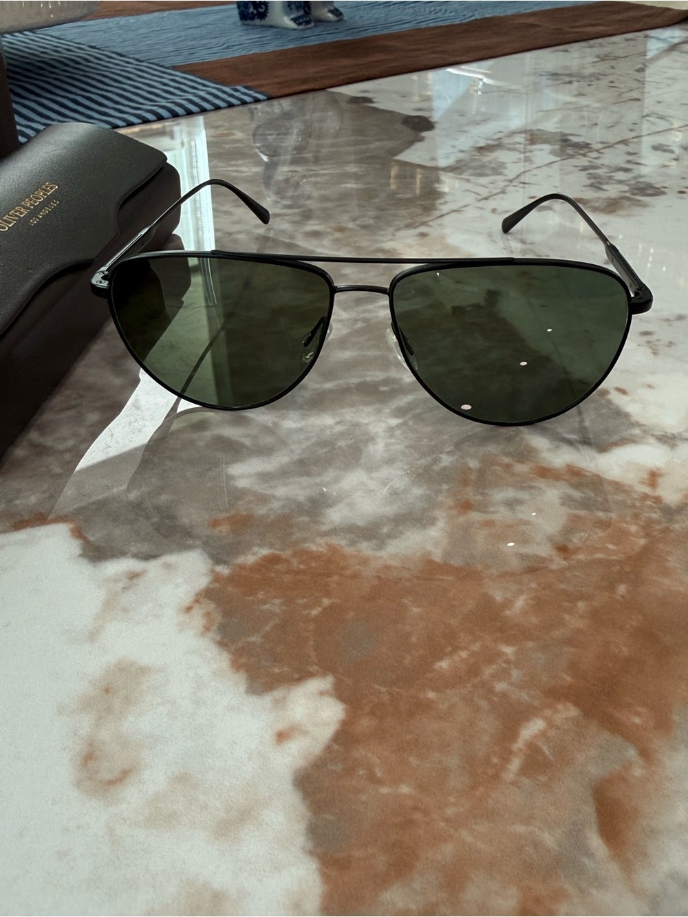 Oliver Peoples Benedict Aviator Sunglasses